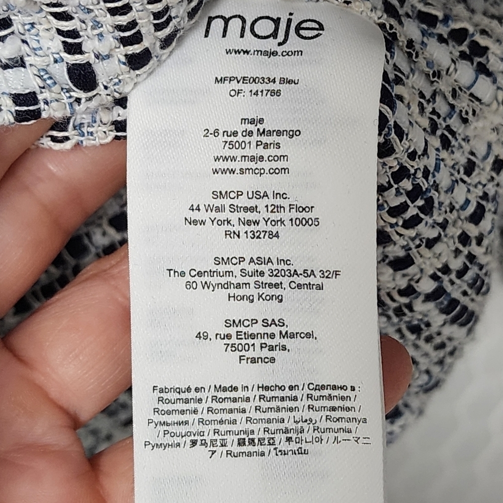 Maje Tweed Jacket Blazer - Picture 10 of 12